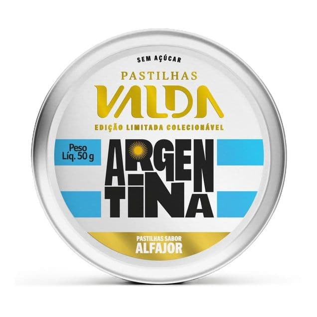 Pastilhas Valda Campeões Argentina Alfajor Edição Limitada 50g