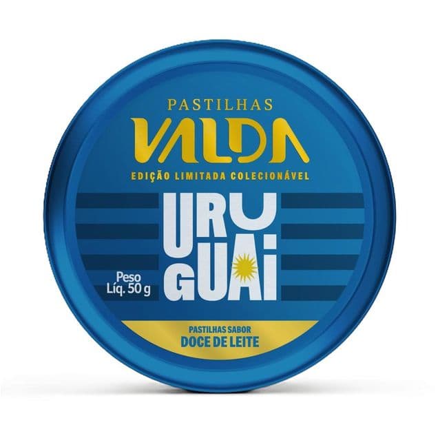 Pastilhas Valda Campeões Uruguai Doce de Leite Edição Limitada 50g