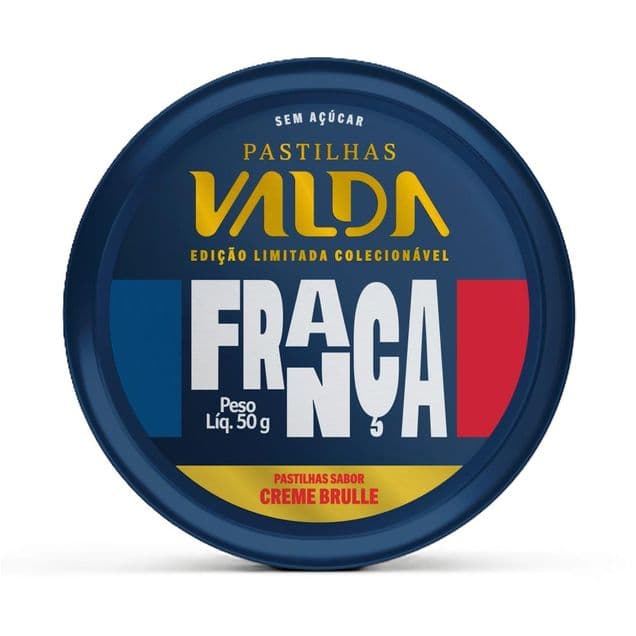 Pastilhas Valda Campeões França Creme Brulee Edição Limitada 50g
