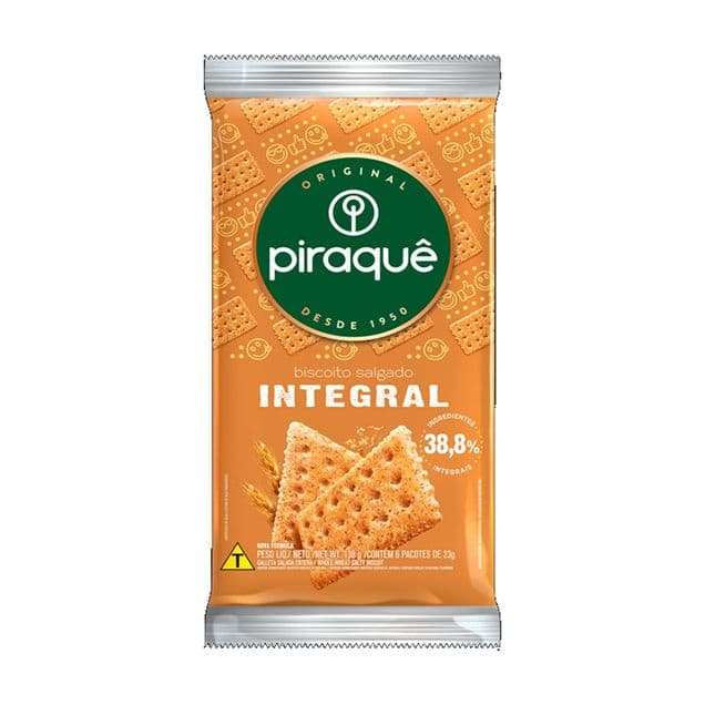 Biscoito Salgado Piraquê Integral 138g