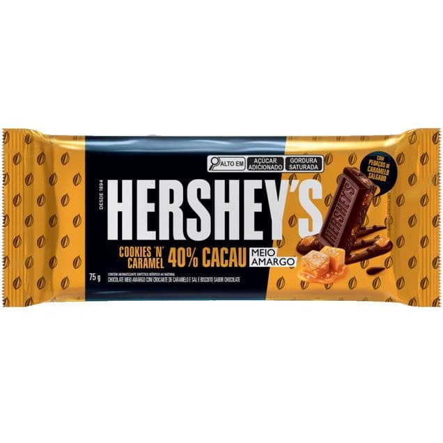 Chocolate Hershey's Meio Amargo 40% Caramelo Salgado 75g