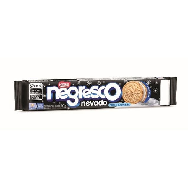 Biscoito Nestlé Negresco Nevado Sabor Duplo Baunilha 90g