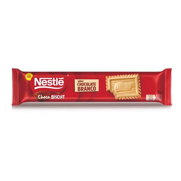 Biscoito Nestlé Choco Biscuit Sabor Chocolate Branco 78g