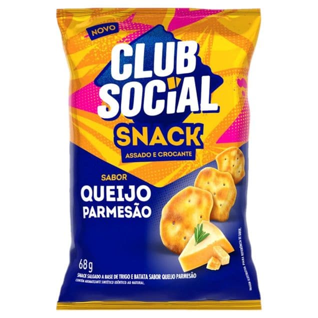 Salgadinho Club Social Snack Queijo Parmesão 68g