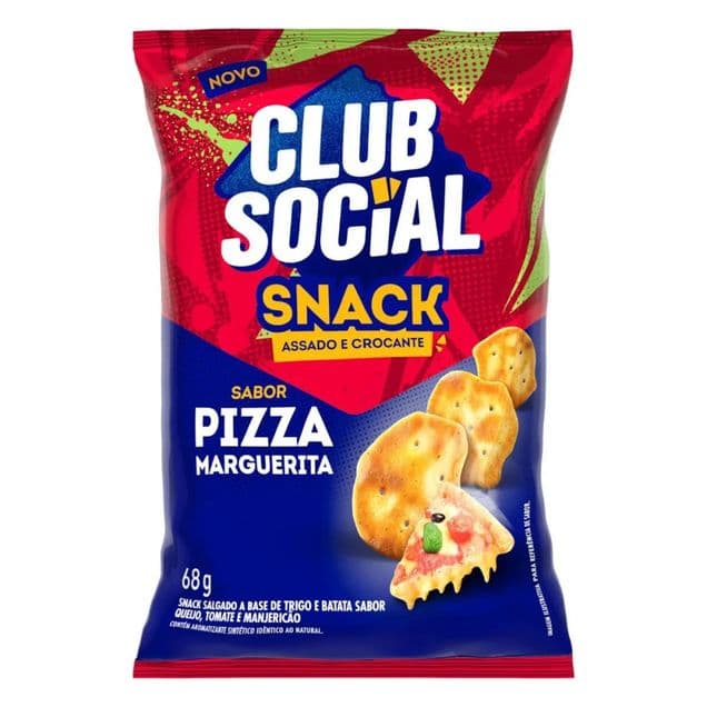 Salgadinho Club Social Snack Pizza Marguerita 68g