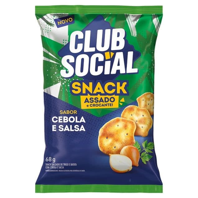Salgadinho Club Social Snack Cebola e Salsa 68g