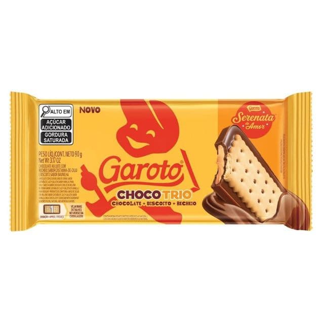 Chocolate em Barra Chocotrio Garoto Serenata de Amor 90g