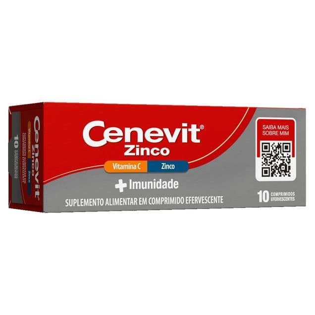 Cenevit Zinco 1g + Vitamina C 10mg Ems 10 Comprimidos