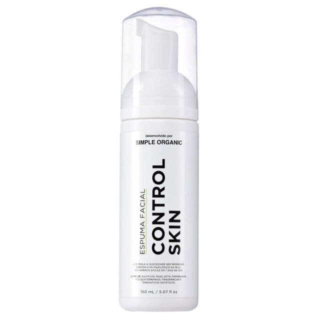 Simple Organic Control Skin Espuma de Limpeza