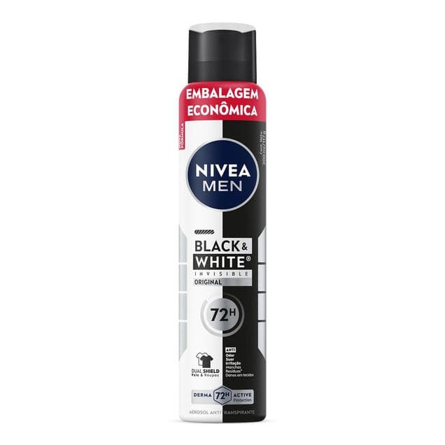 Desodorante Aerosol Masculino Invisible Black & White 48h Nivea 200ml
