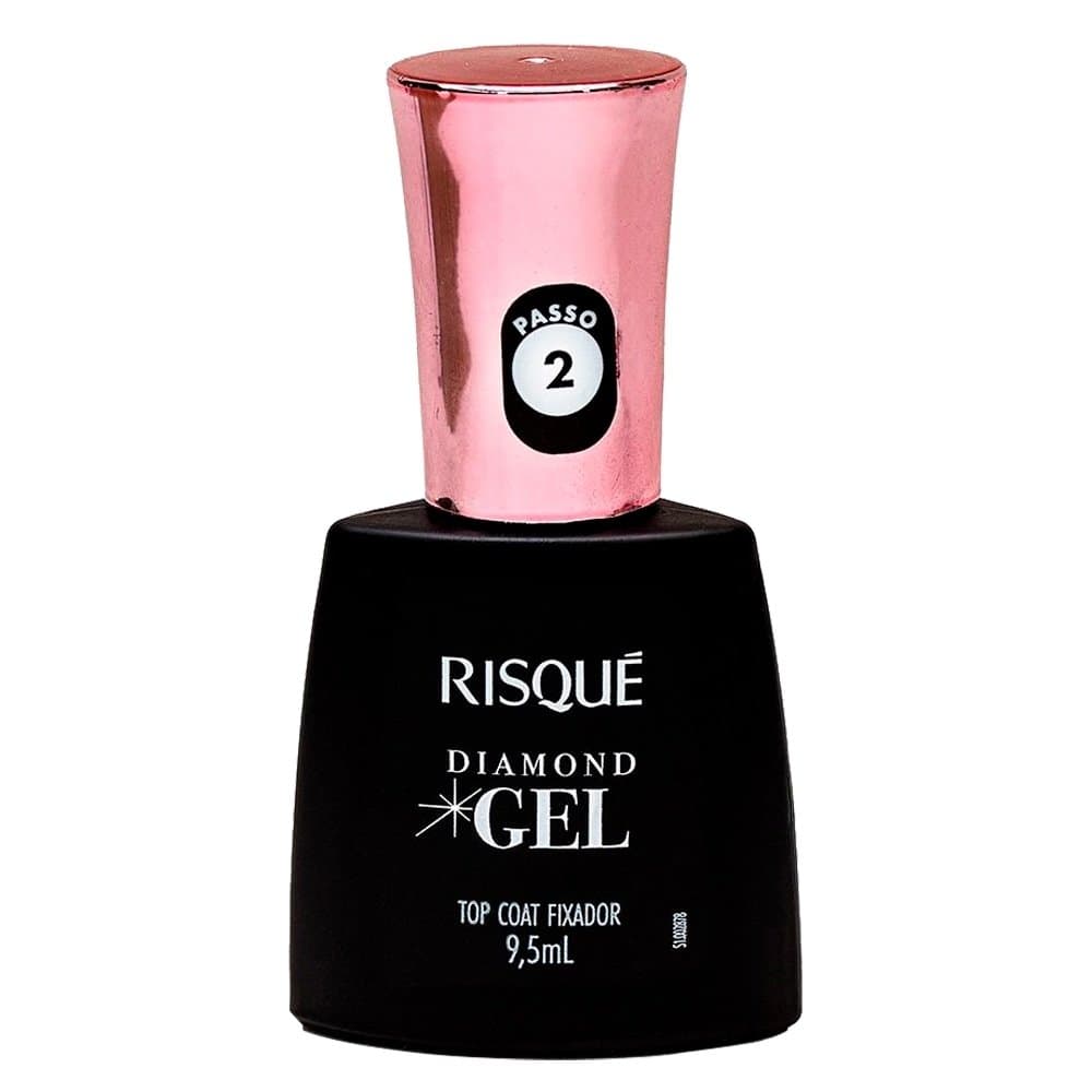 Esmalte Risqué Diamond Gel Top Coat Fixador Avulso 9,5ml