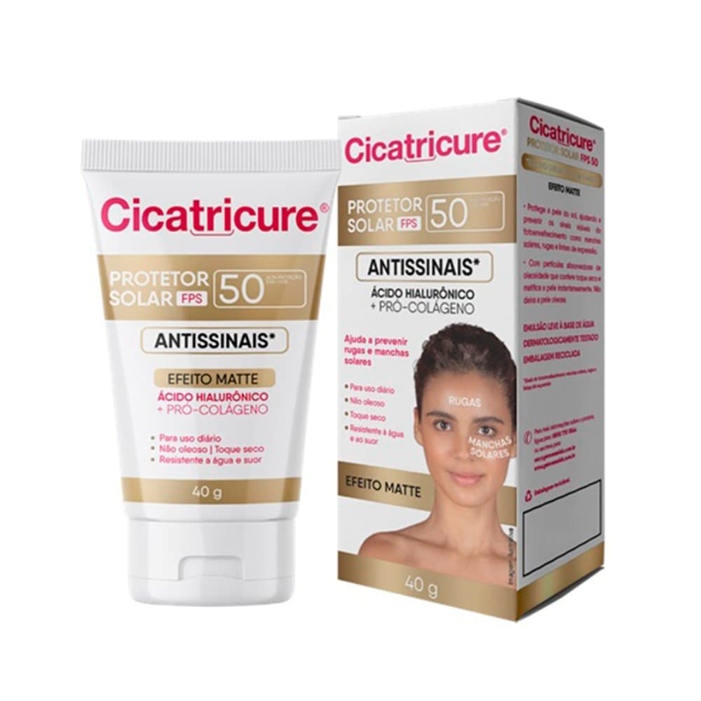 Protetor Solar Cicatricure Antisimas Efeito Matte FPS50 40g
