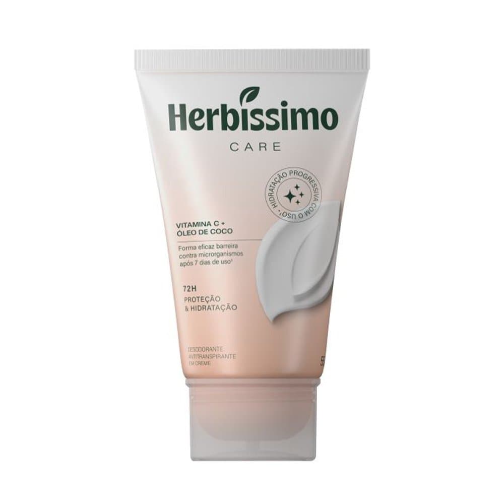 Desodorante em Creme Herbíssimo Care Coco e Vitamina C 55g