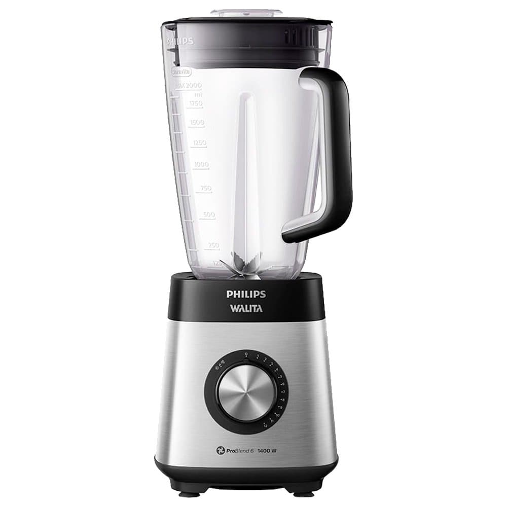 Liquidificador Walita Serie 5000 RI2244/91 - Copo Tritan 12 Velocidades, 1400W, 3 Litros, Preto e Prata