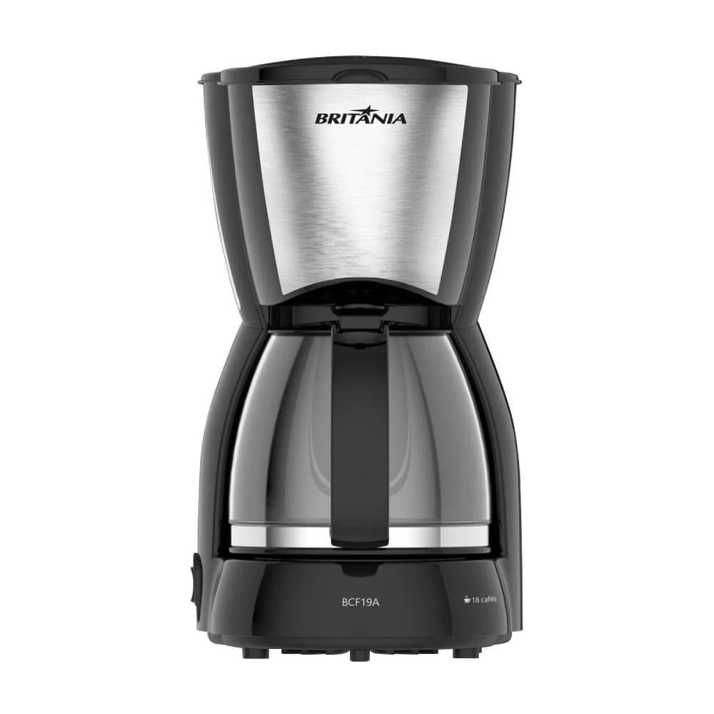 Cafeteira Britânia BCF19 - 18 Xícaras, Jarra de Vidro, 550W, Preto