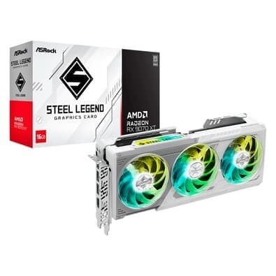 Placa de vídeo ASRock Radeon RX 9070 XT Steel Legend