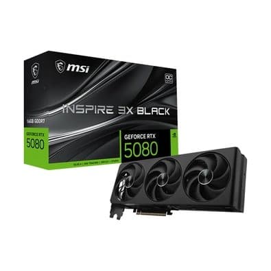 Placa de vídeo MSI GeForce RTX 5080 Inspire 3X OC Black