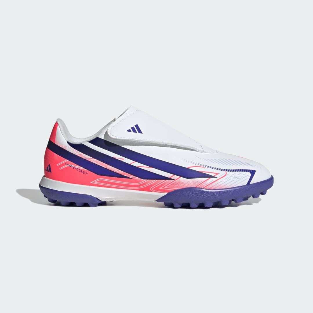 Chuteira Society Tiras Ajustáveis F50 Hyperfast Club Infantil Kids adidas
