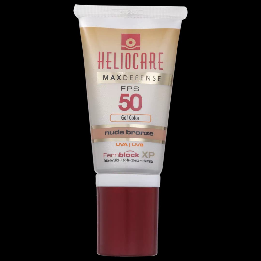 Melora Heliocare Max Defense Gel Creme Color Nude Bronze FPS 50 - Protetor Solar com Cor 50g