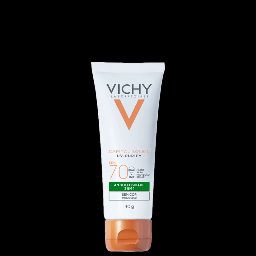 Vichy Capital Soleil Purify FPS 70 Sem Cor - Protetor Solar Antioleosidade 40g