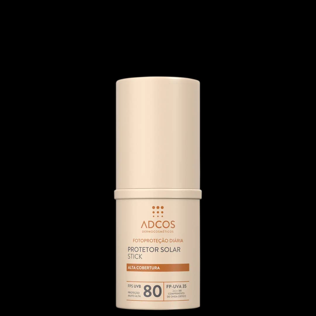 Adcos Fotoproteção Diária FPS 80 Stick Beige - Protetor Solar Facial com Cor 17g