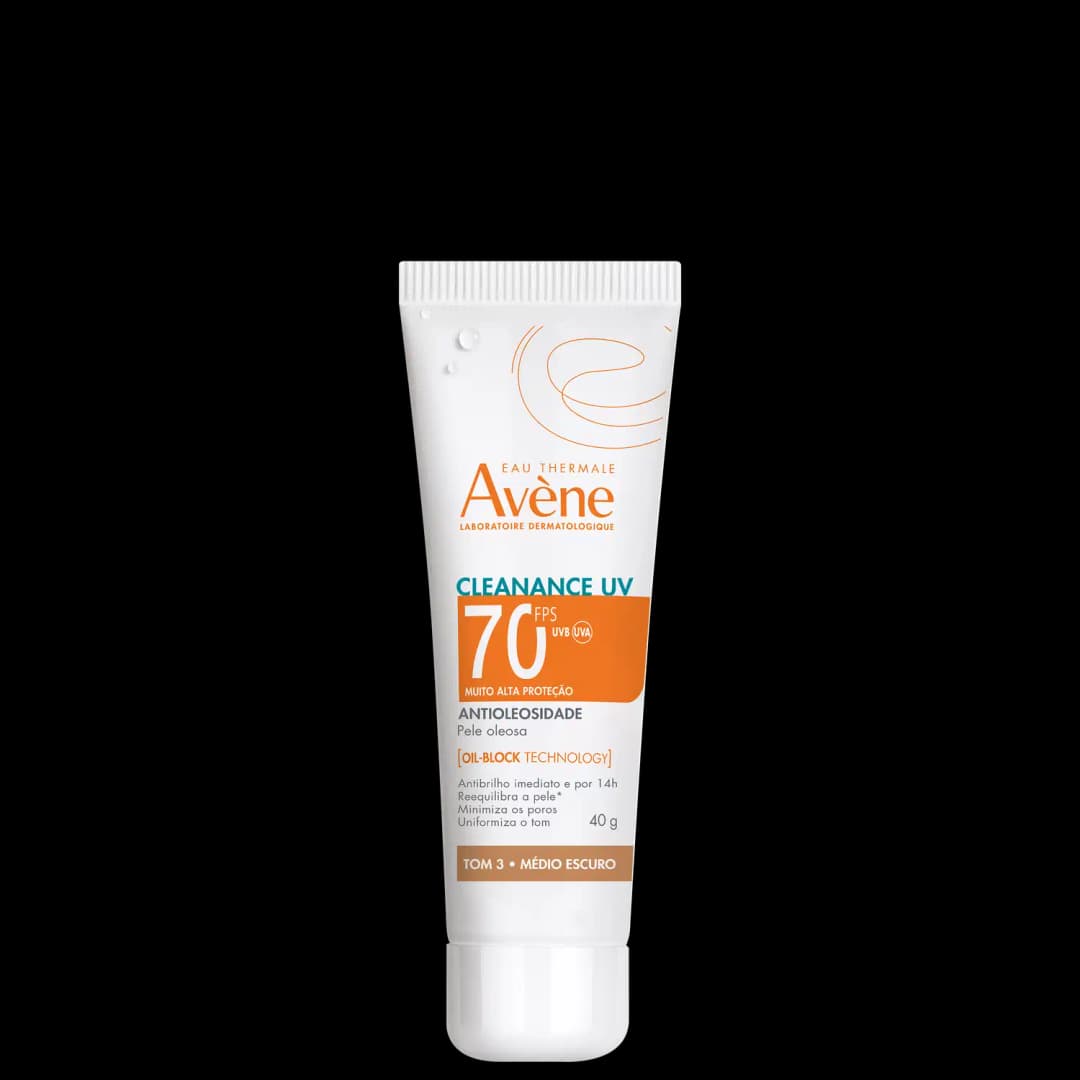 Avène Cleanance UV FPS70 Tom 3 Médio Escuro - Protetor Solar Facial 40g