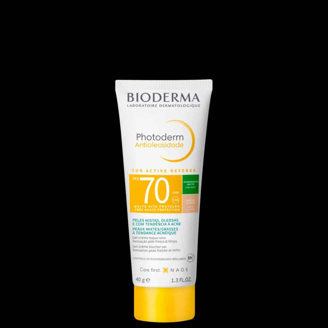 Bioderma Photoderm Antioleosidade FPS 70 1 Muito Claro - Protetor Solar Facial com Cor 40g