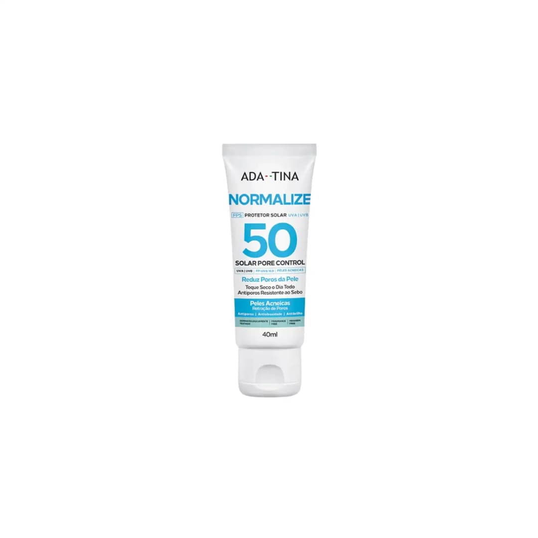 Ada Tina Normalize Pore Control Peles Acneicas FPS 50 - Protetor Solar 40ml