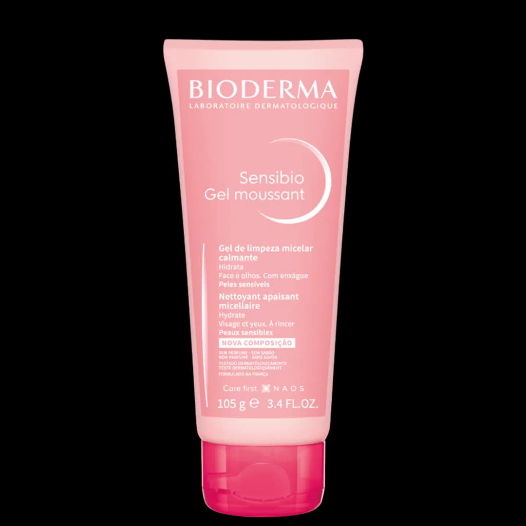 Bioderma Sensibio Gel Moussant - Gel de Limpeza Micelar Calmante e Hidratante 105g