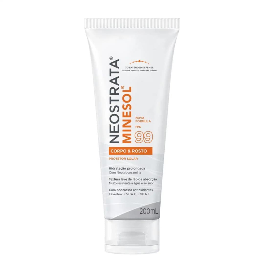 NeoStrata Minesol Corpo & Rosto Antioxidante FPS 99 - Protetor Solar Fluido Hidratante 200ml