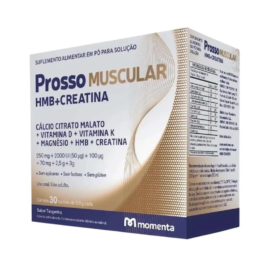 Prosso Muscular HMB + Creatina Sabor Tangerina 30 Sachês