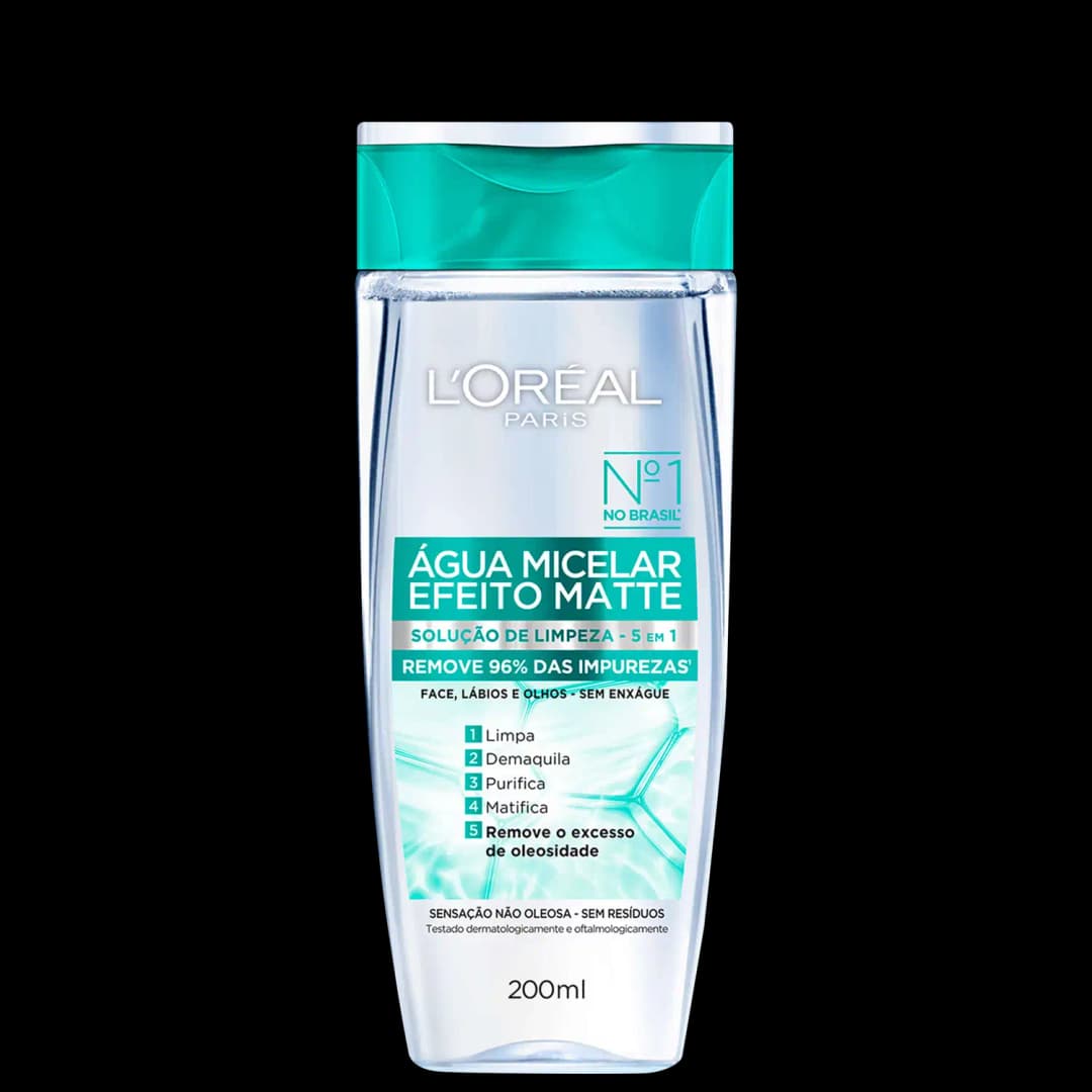 L'Oréal Paris Efeito Matte Solução de Limpeza 5 em 1 - Água Micelar 200ml