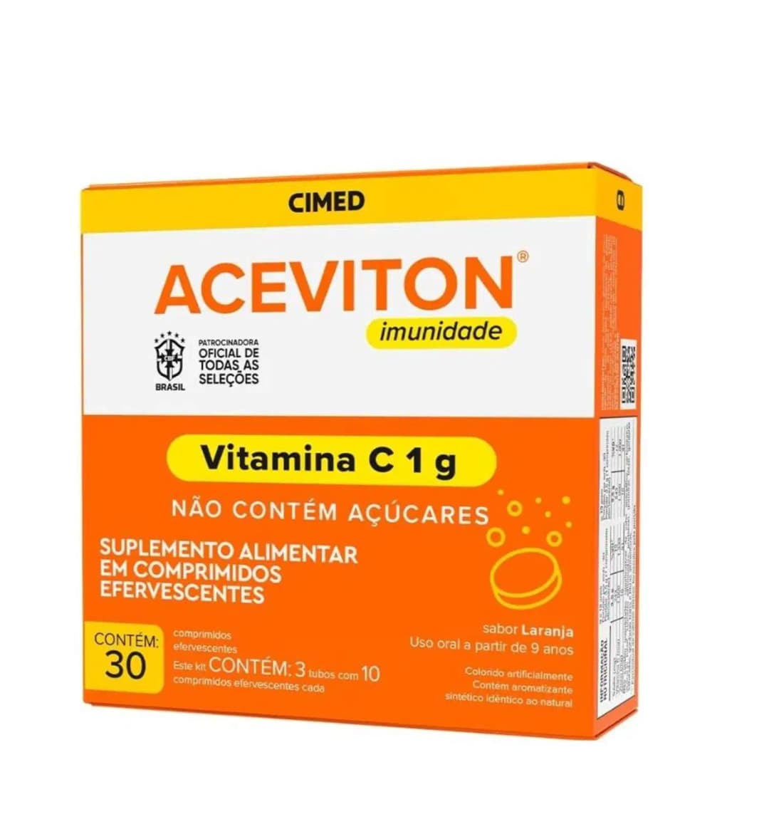 Cimed Aceviton Imunidade - Suplemento Alimentar (30 Comprimidos Efervescentes)