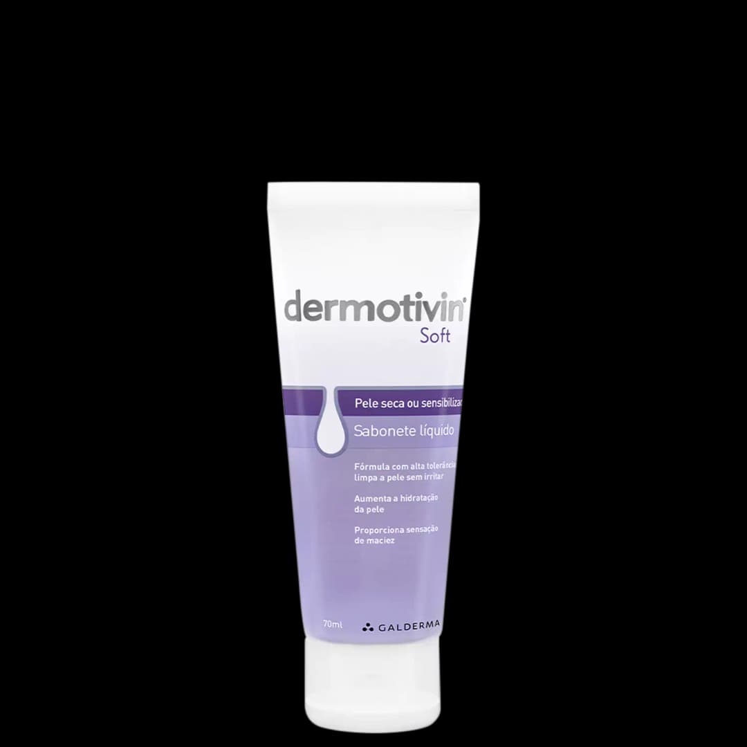Dermotivin Soft Pele Seca ou Sensibilizada - Sabonete Líquido Facial 70ml