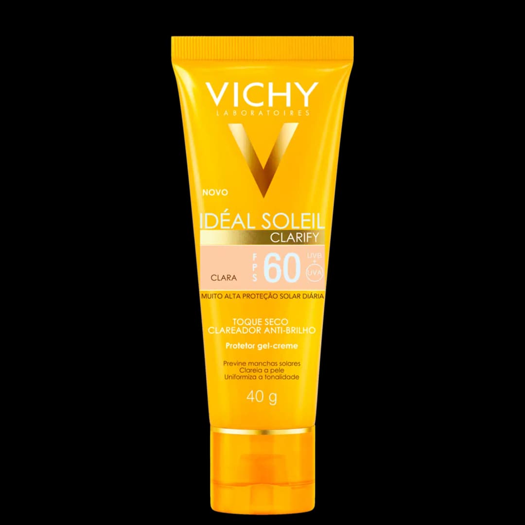 Vichy Idéal Soleil Clarify FPS 60 Cor Clara - Protetor Solar Facial com Cor 40g