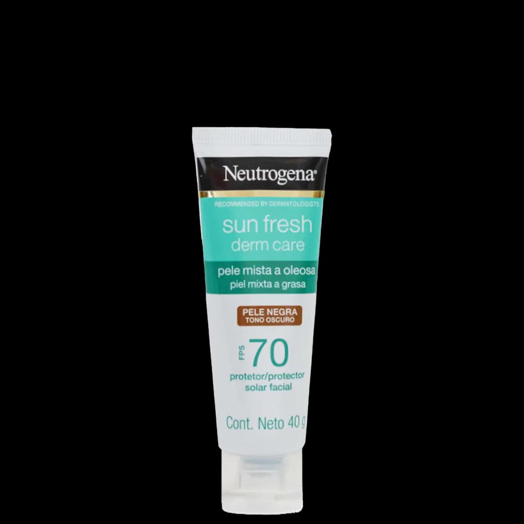 Neutrogena Sun Fresh Derm Care FPS 70 Pele Negra - Protetor Solar Facial 40g