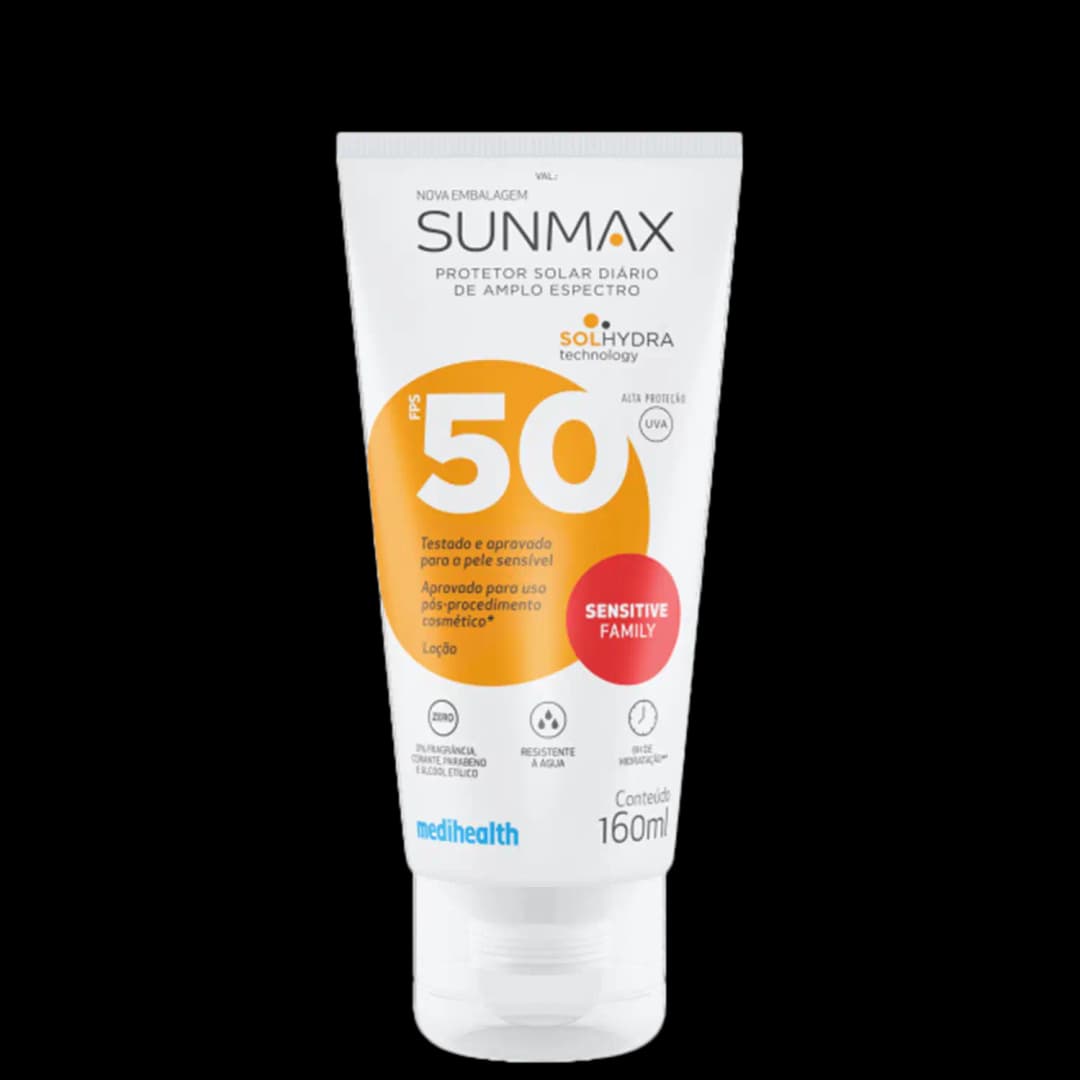 Sunmax Sensitive FPS 50 - Protetor Solar 160ml