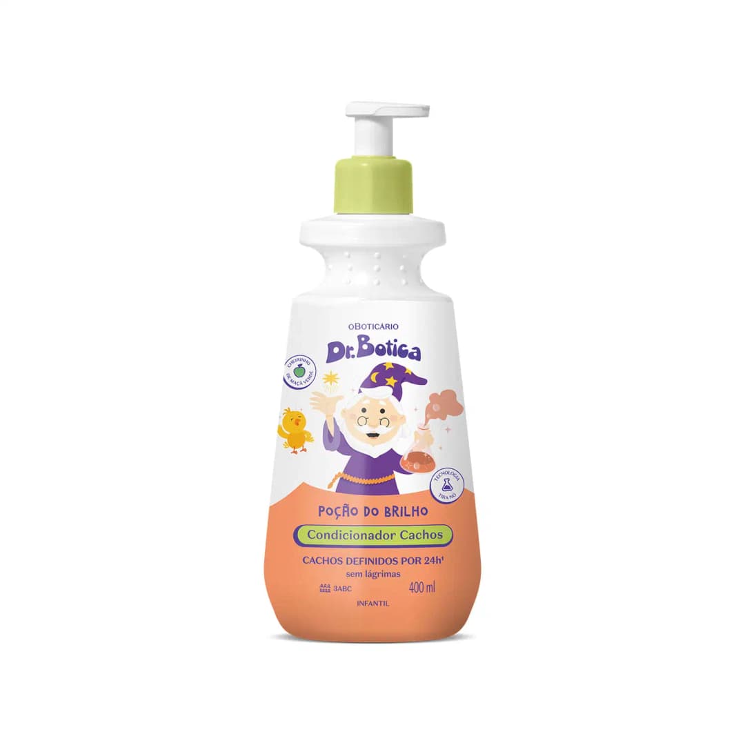 Condicionador O Boticário Infantil Cacheados 3 ABC Dr Botica Poção Brilho