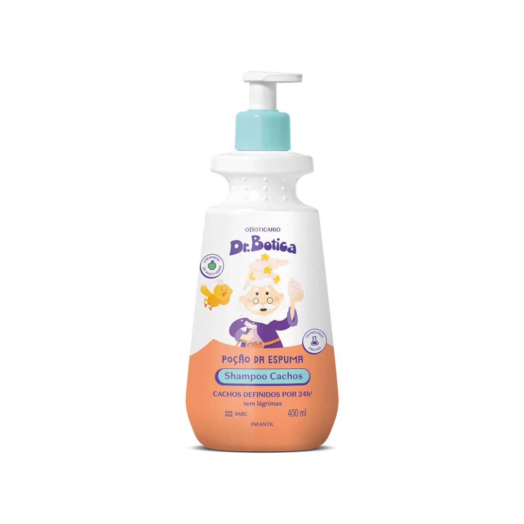 Shampoo O Boticário Infantil Cacheados 3 ABC Dr Botica Poção Espuma