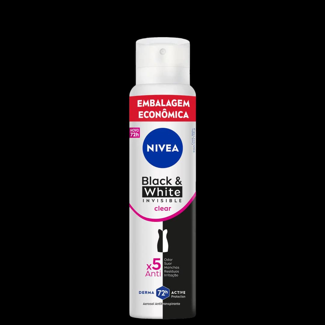NIVEA Invisible Black & White Clear - Desodorante Antitranspirante Aerossol 200ml