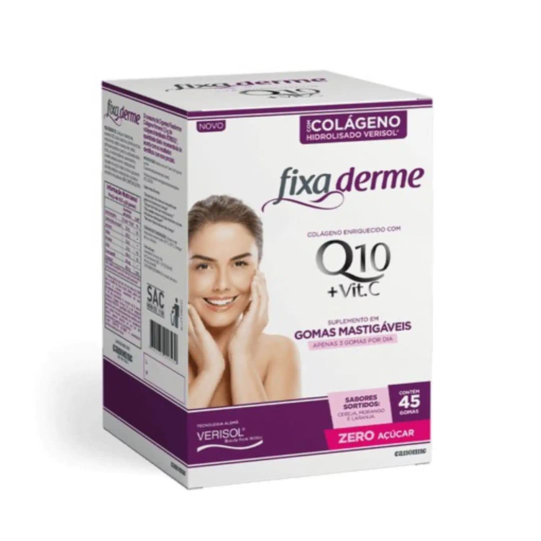 Colágeno Hidrolisado Verisol Fixa Derme Gomas Mastigáveis - 15 Sachês