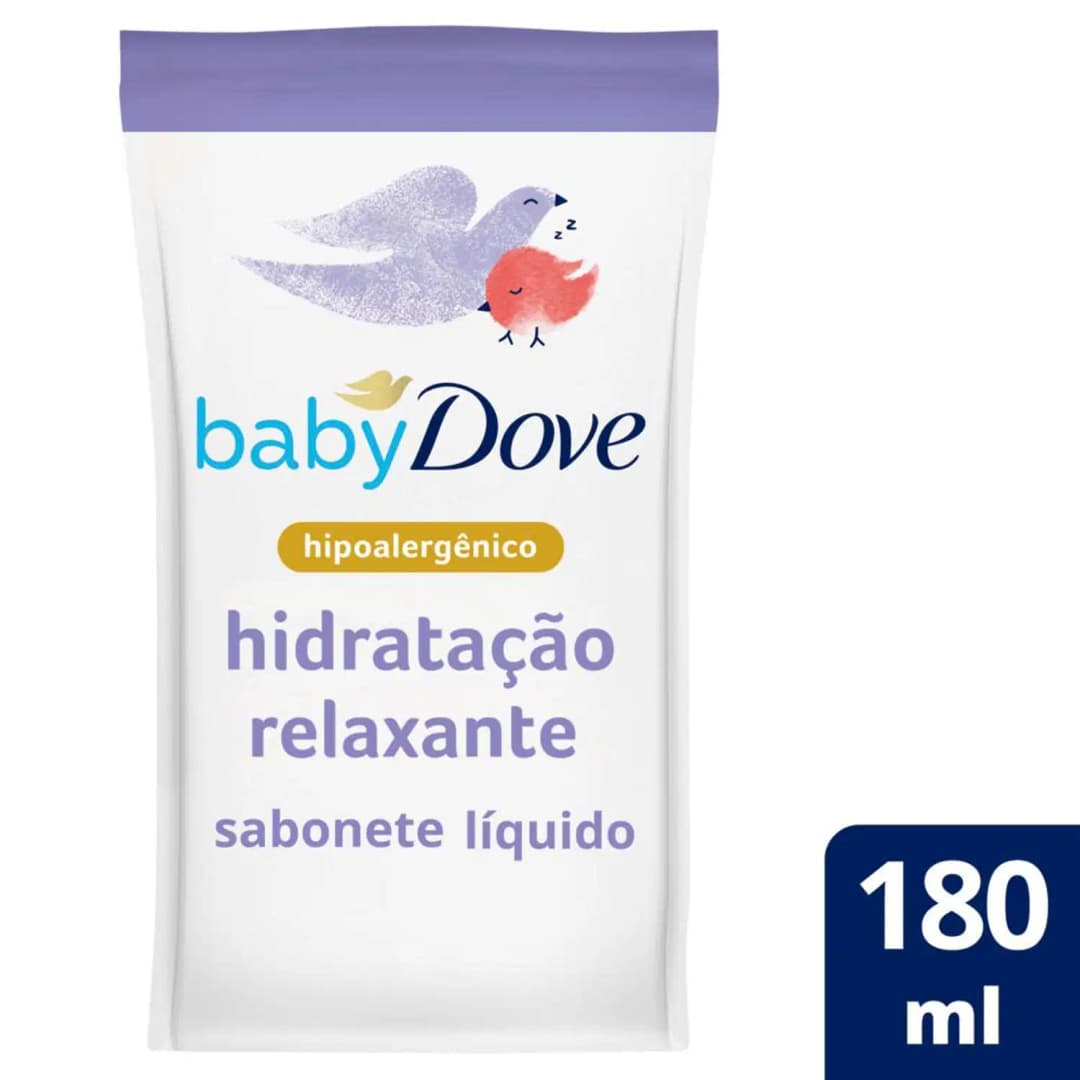 Dove Baby Dove Hora de Dormir Hidratação Relaxante Refil - Sabonete Líquido Infantil 180ml