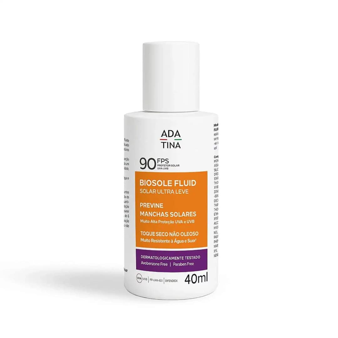 Ada Tina Biosole Fluid Ultraleve FPS90 - Protetor Solar 40ml