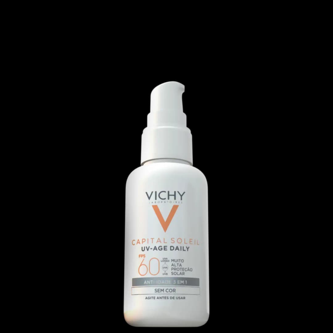 Vichy Capital Soleil UV Age Daily Sem Cor FPS 60 - Protetor Solar Facial Antissinais 40g