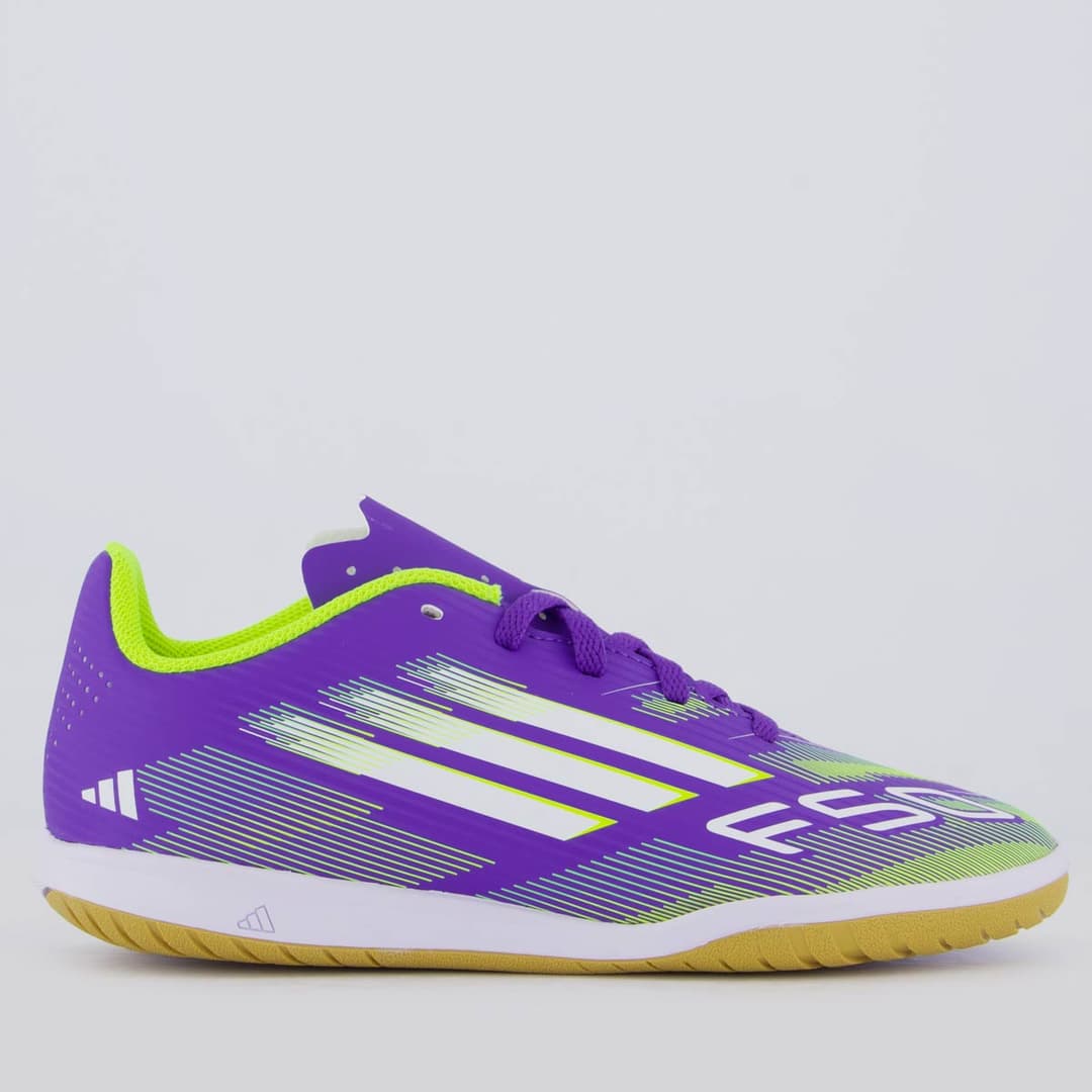 adidas F50 Club Futsal Infantil Roxo/Verde