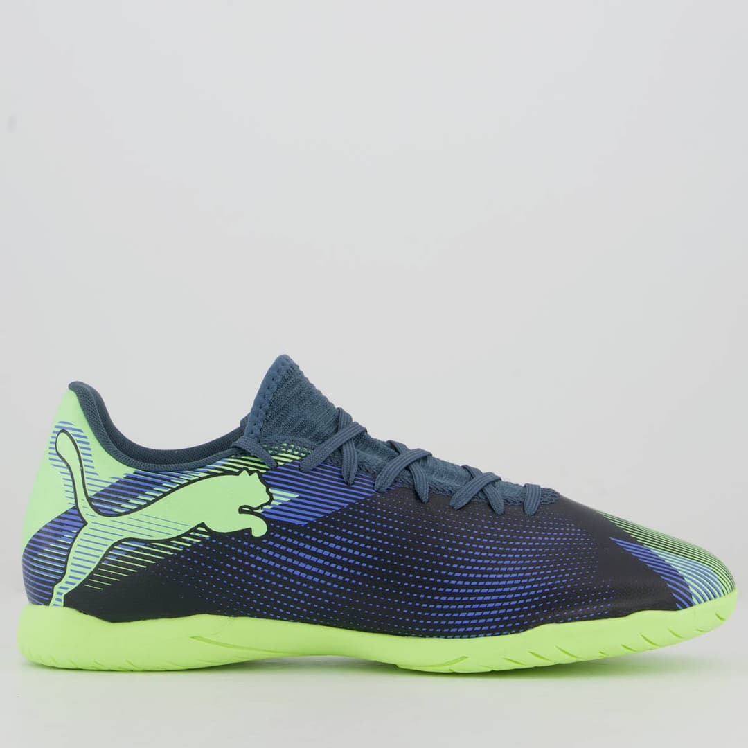 Puma Future 7 Play IT Futsal Preto/Verde