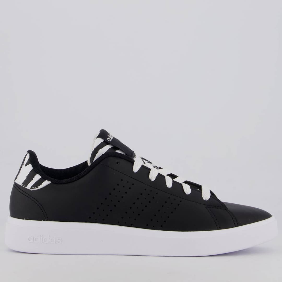 Tênis Adidas Advantage Base 2.0 Feminino Preto e Branco