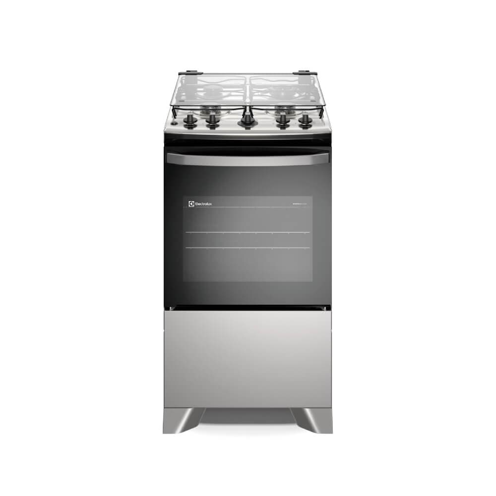 Fogão 4 Bocas Electrolux Efficient com PerfectCook FE4IG Mesa de Inox Prata - Bivolt