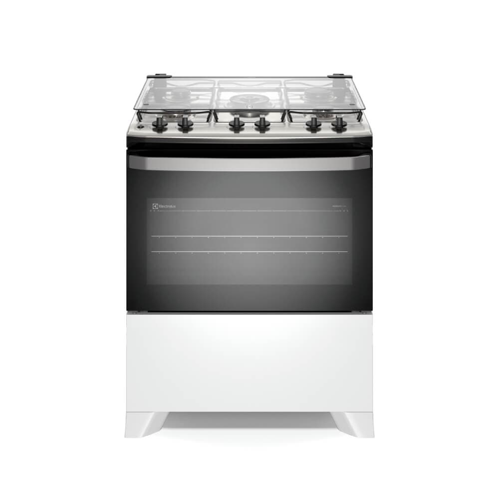 Fogão 5 Bocas Electrolux Efficient com PerfectCook FE5IW Mesa de Inox Branco - Bivolt