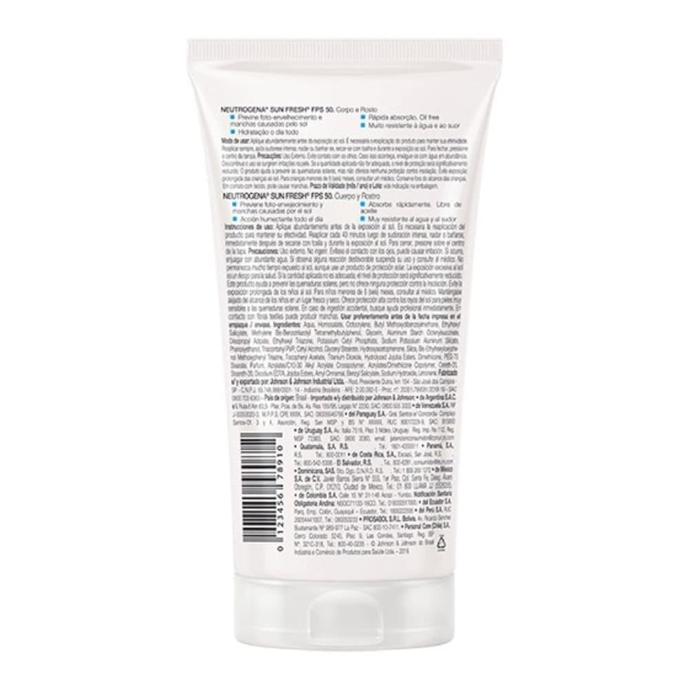 Protetor Solar Neutrogena Fator 50 Sun Fresh 120ml